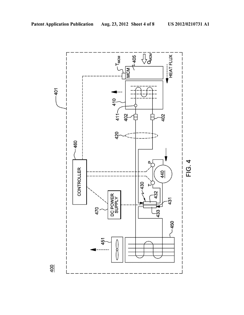 THERMOELECTRIC-ENHANCED, VAPOR-COMPRESSION REFRIGERATION METHOD     FACILITATING COOLING OF AN ELECTRONIC COMPONENT - diagram, schematic, and image 05