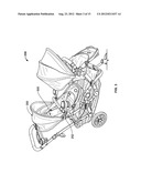 CHILD CARETAKING STRUCTURES WITH ADJUSTABLE CANOPIES AND/OR HEADRESTS diagram and image