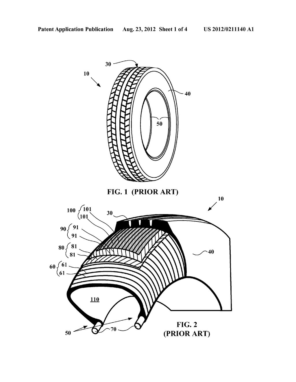 TIRE FOR HEAVY GOODS VEHICLE HAVING A REINFORCED BEAD - diagram, schematic, and image 02