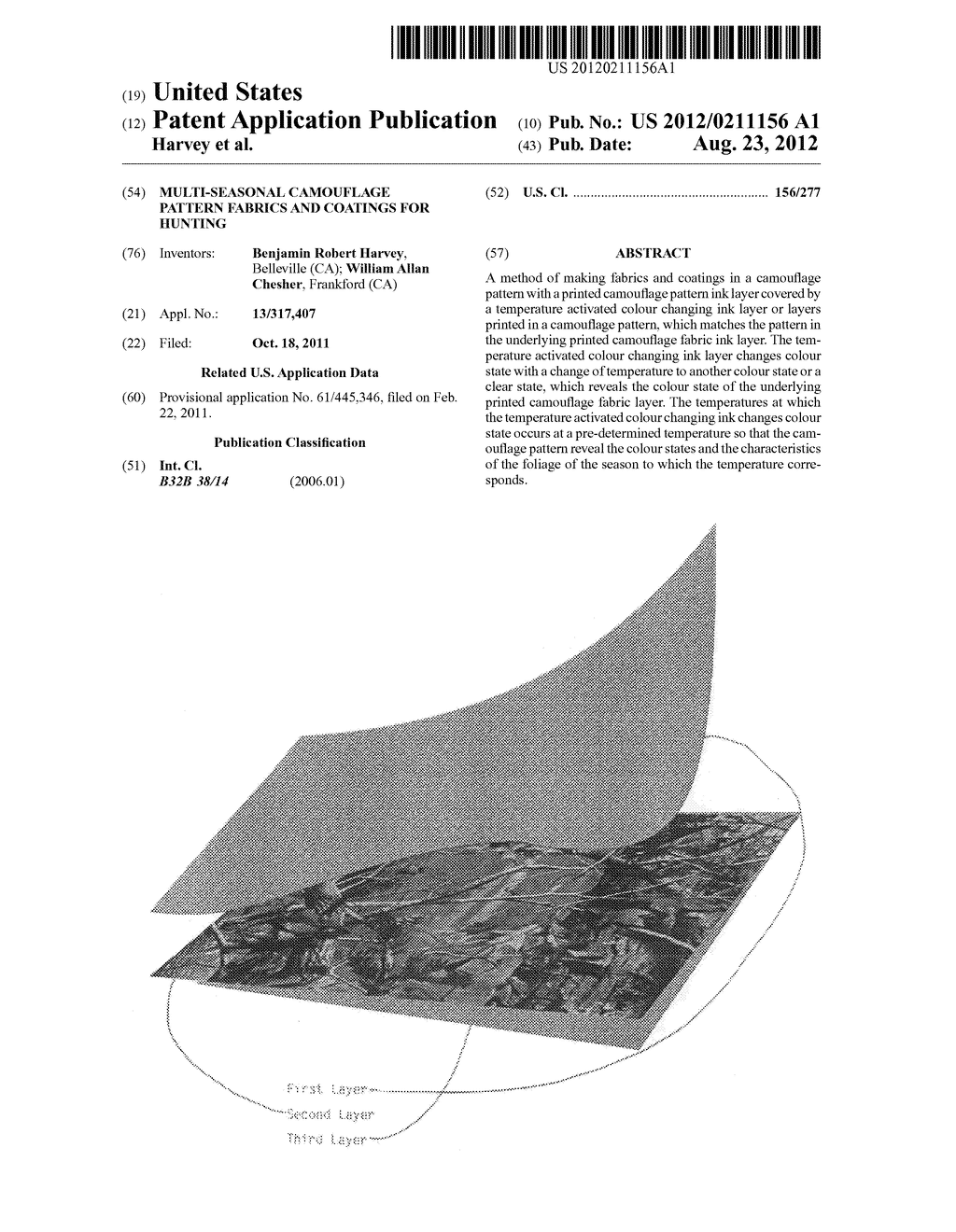 Multi-seasonal camouflage pattern fabrics and coatings for hunting - diagram, schematic, and image 01