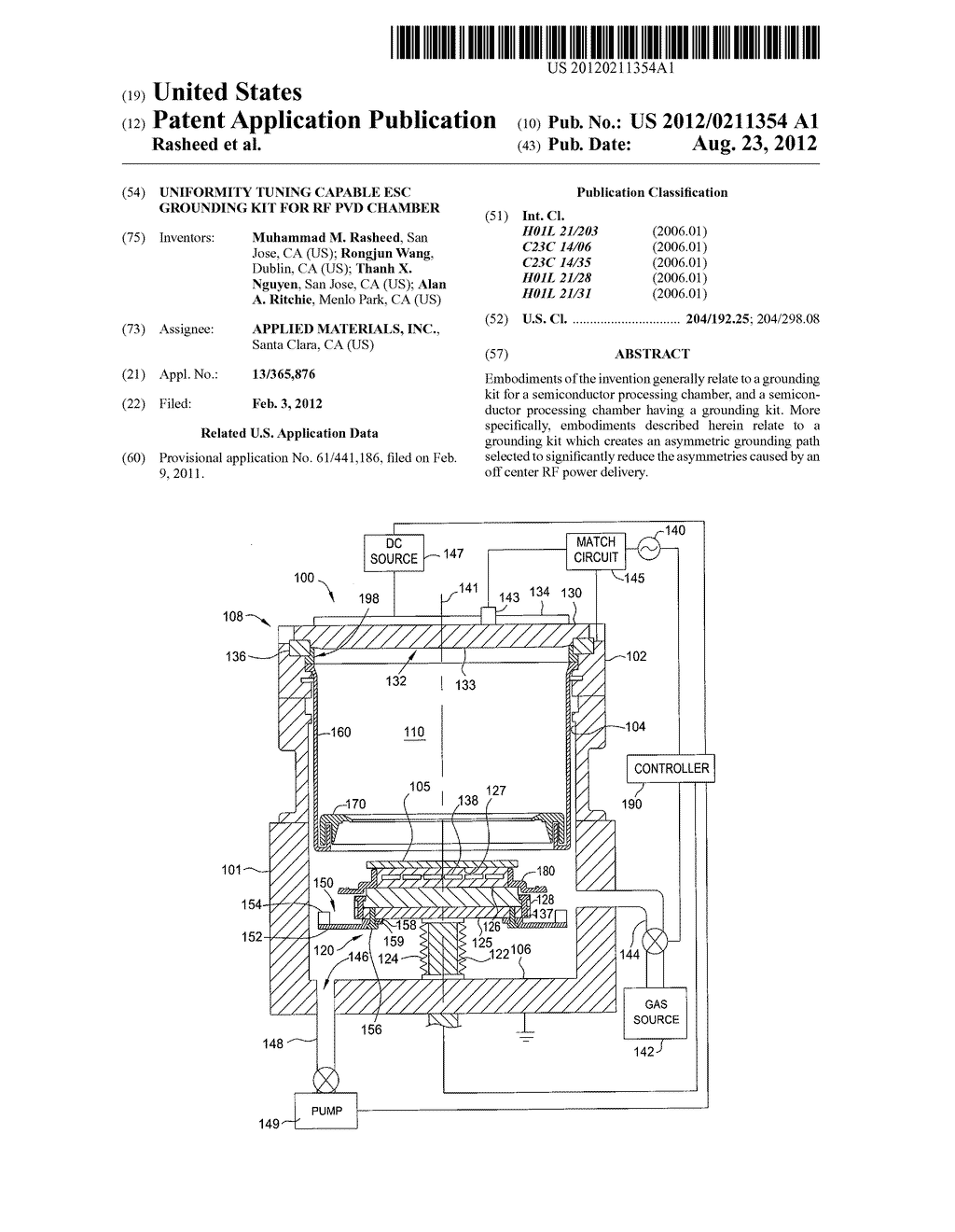 UNIFORMITY TUNING CAPABLE ESC GROUNDING KIT FOR RF PVD CHAMBER - diagram, schematic, and image 01