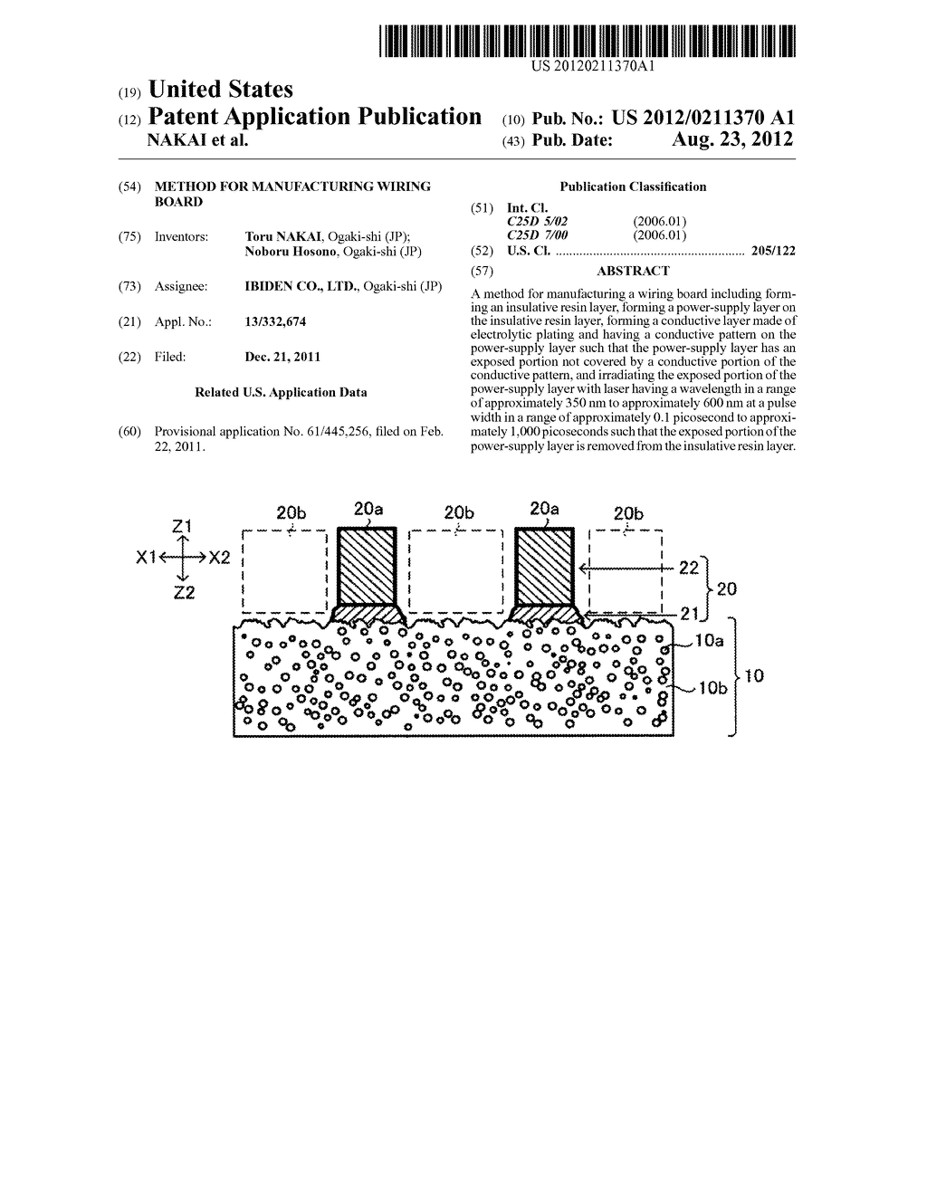 METHOD FOR MANUFACTURING WIRING BOARD - diagram, schematic, and image 01