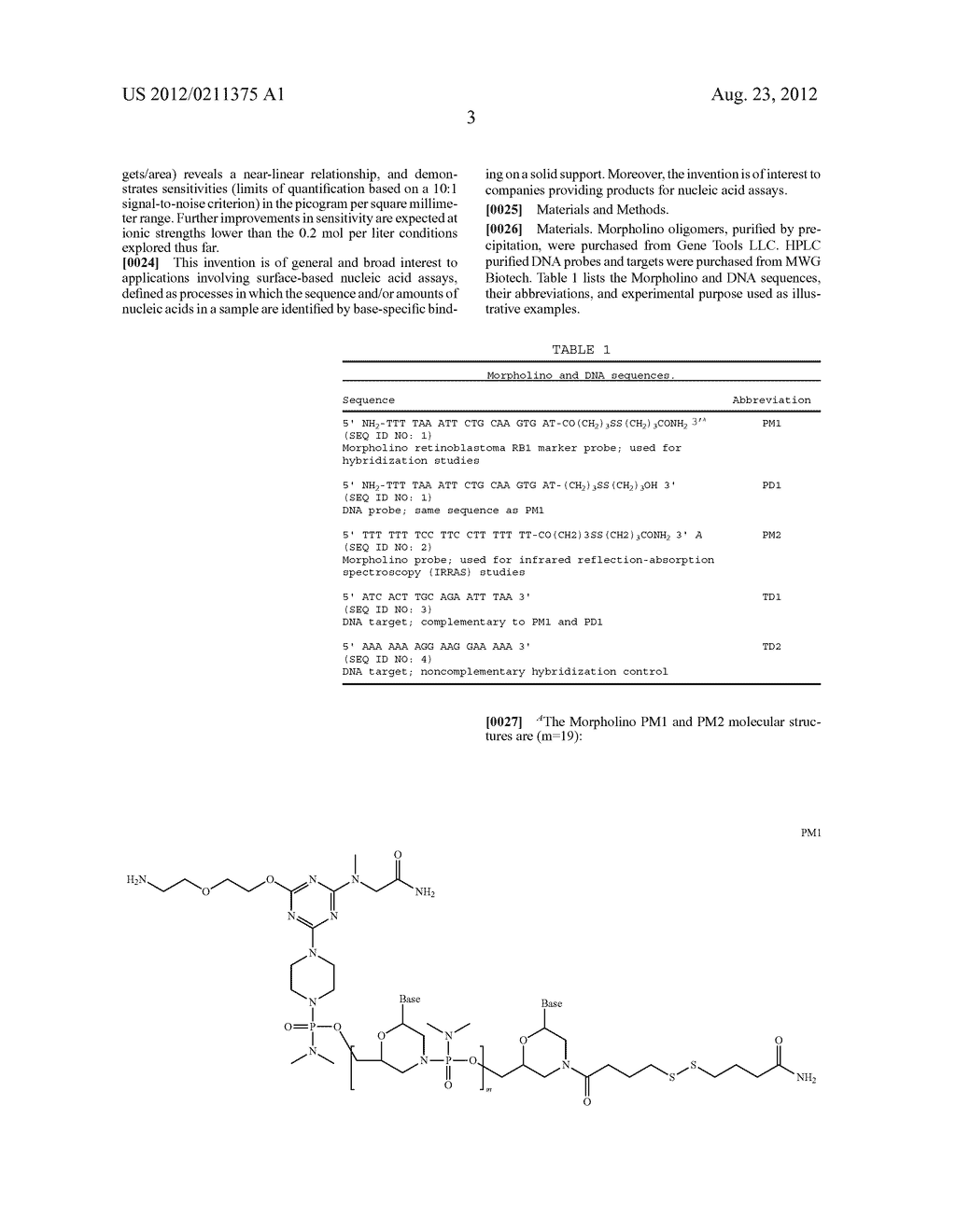 CAPACITIVE MORPHOLINO DIAGNOSTICS FOR ANALYSIS OF NUCLEIC ACIDS - diagram, schematic, and image 15