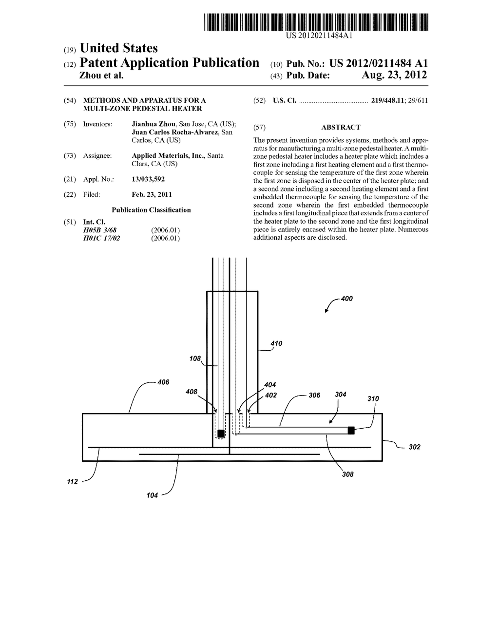 METHODS AND APPARATUS FOR A MULTI-ZONE PEDESTAL HEATER - diagram, schematic, and image 01