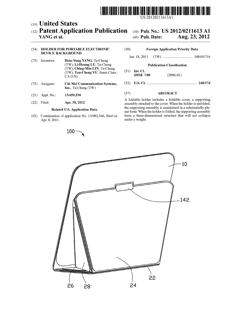 HOLDER FOR PORTABLE ELECTRONIC DEVICE BACKGROUND - diagram, schematic, and image 01