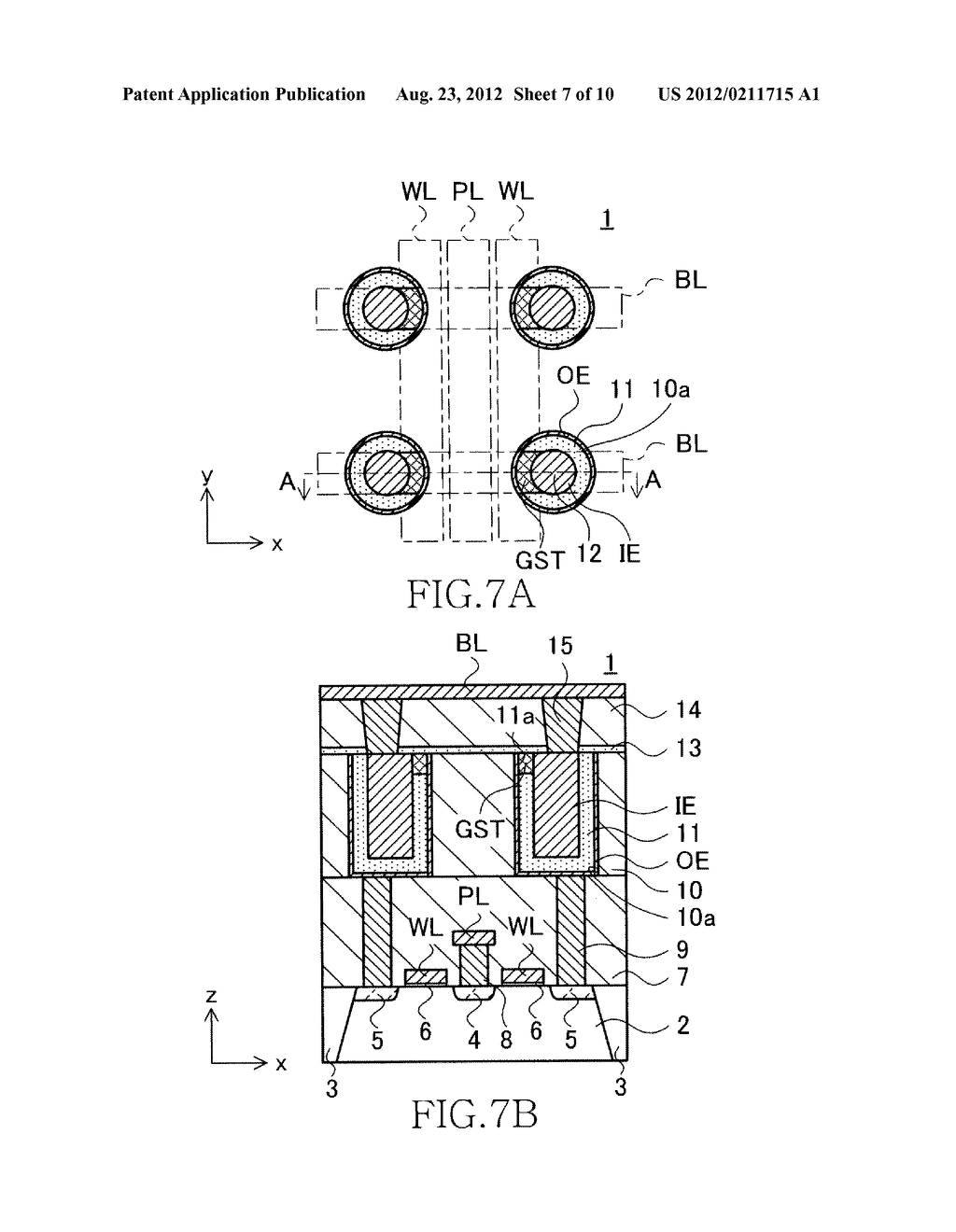 SEMICONDUCTOR DEVICE INCLUDING PHASE CHANGE MATERIAL AND METHOD OF     MANUFACTURING SAME - diagram, schematic, and image 08