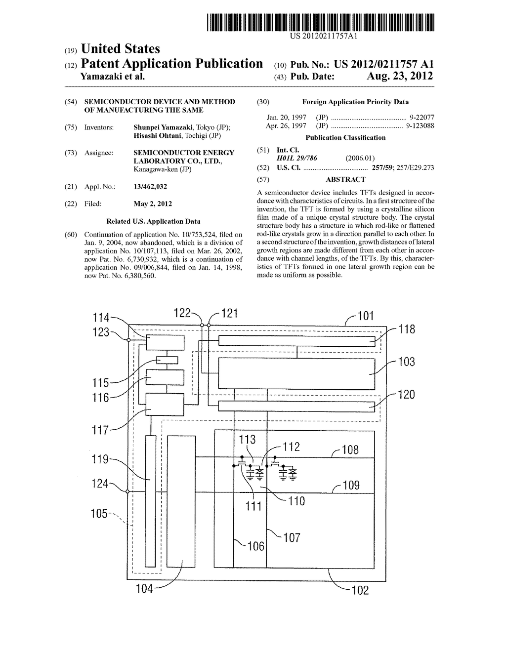 SEMICONDUCTOR DEVICE AND METHOD OF MANUFACTURING THE SAME - diagram, schematic, and image 01