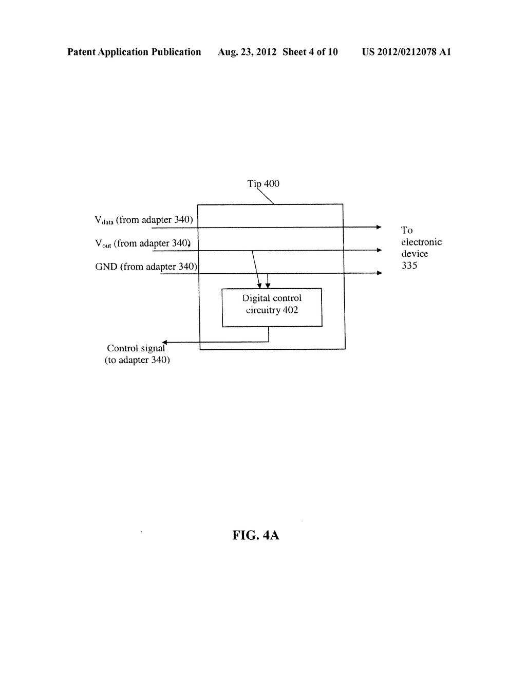 POWER SUPPLY EQUIPMENT UTILIZING INTERCHANGEABLE TIPS TO PROVIDE POWER AND     A POWER INDICATION SIGNAL TO AN ELECTRONIC DEVICE - diagram, schematic, and image 05