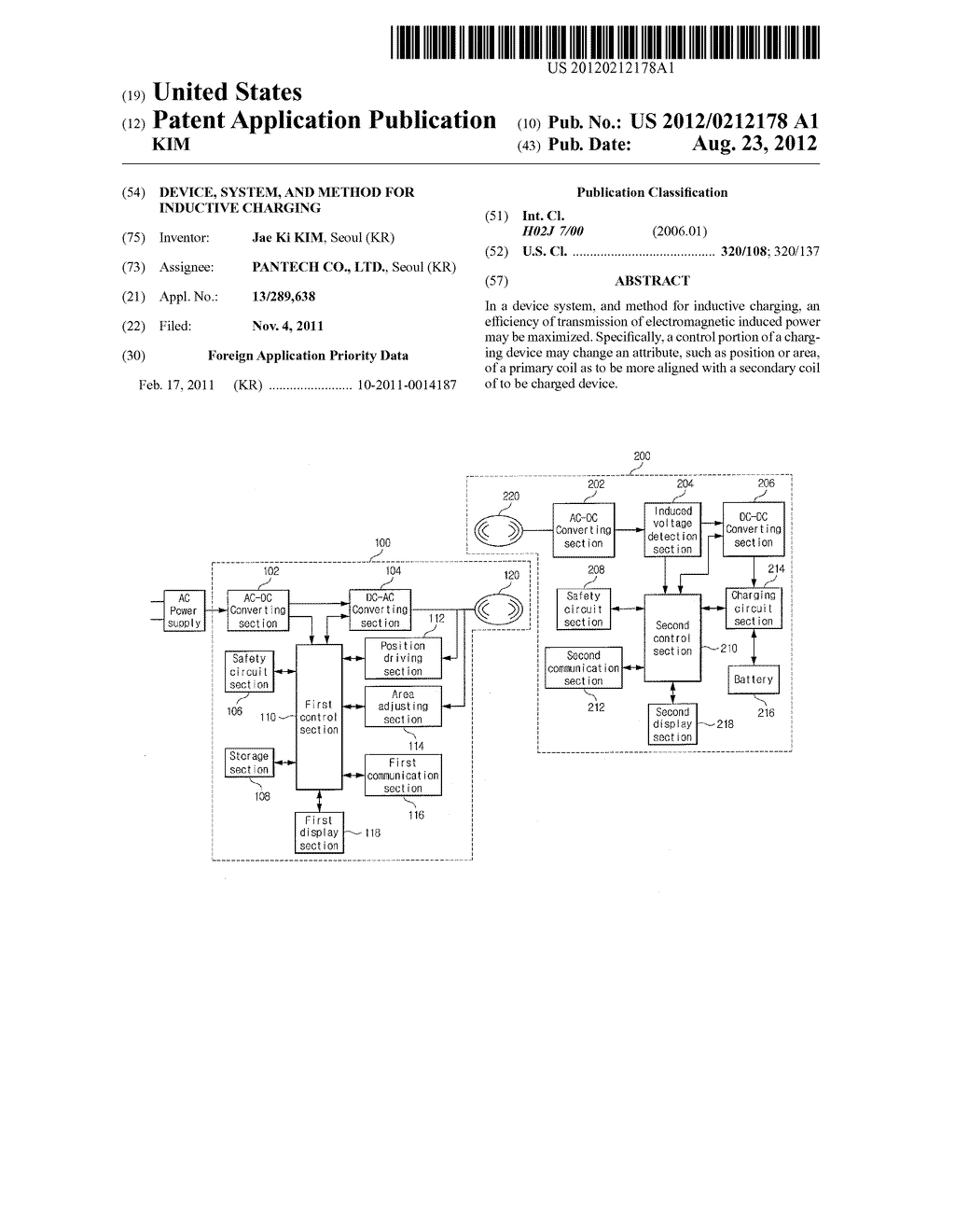 DEVICE, SYSTEM, AND METHOD FOR INDUCTIVE CHARGING - diagram, schematic, and image 01