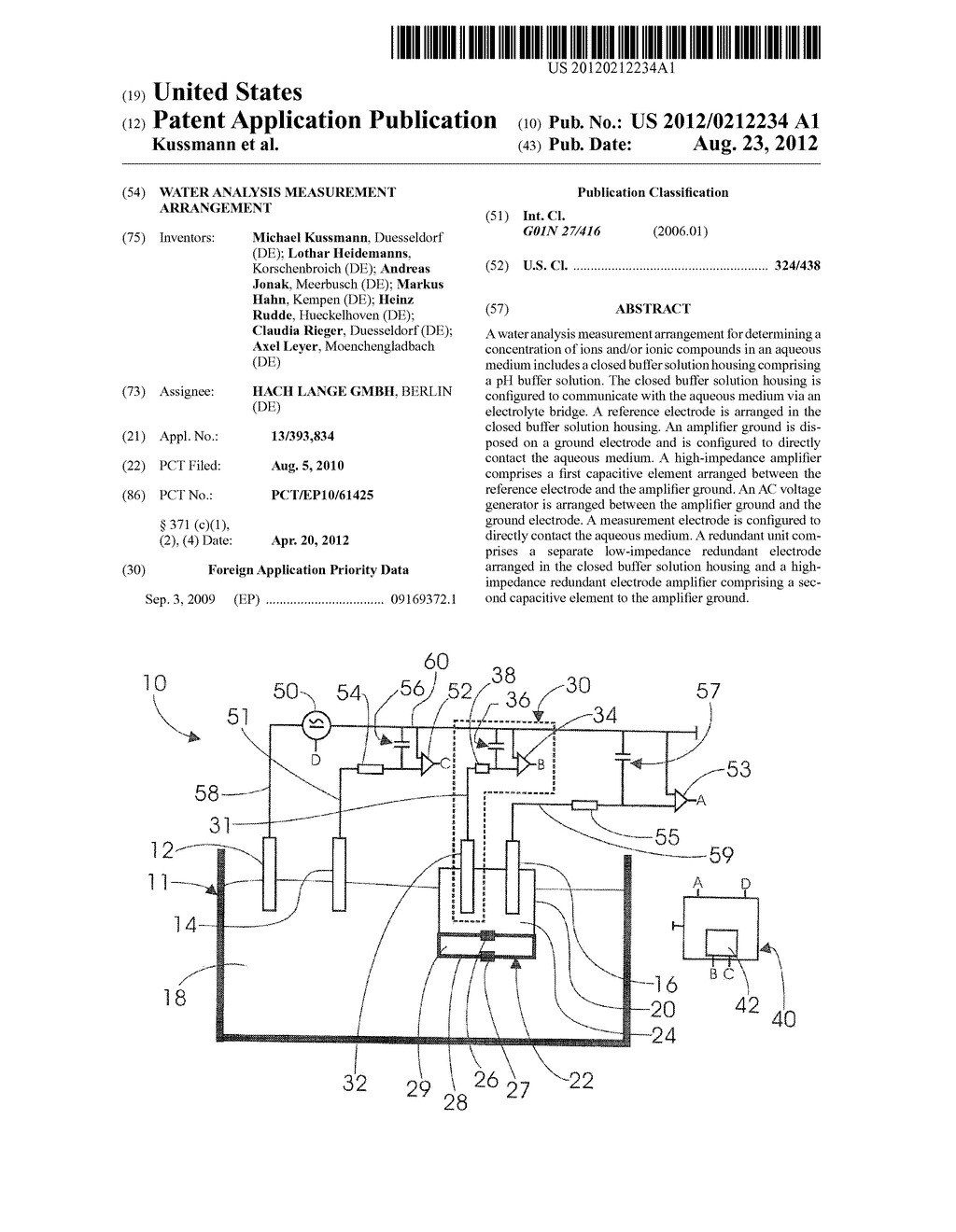 WATER ANALYSIS MEASUREMENT ARRANGEMENT - diagram, schematic, and image 01