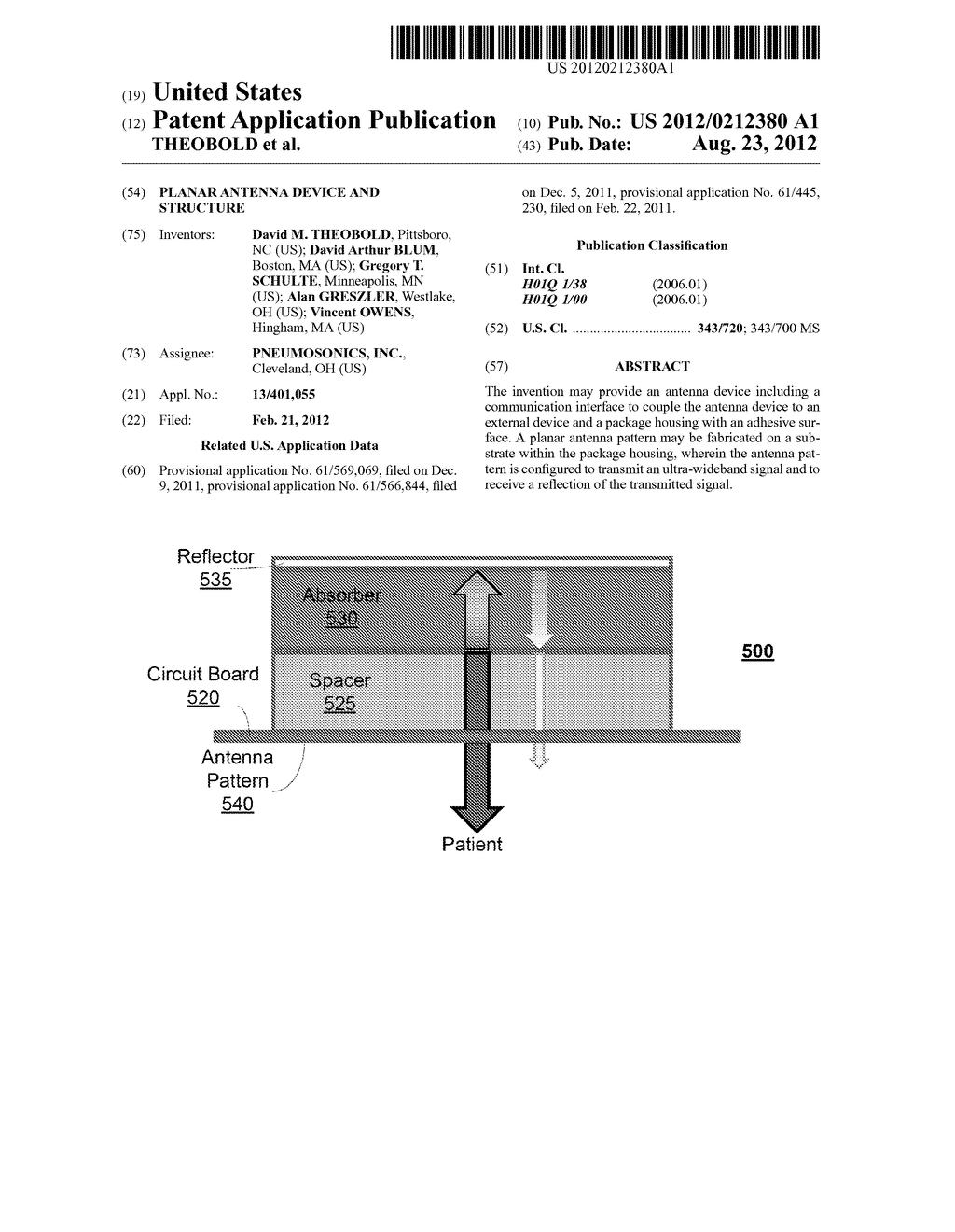 PLANAR ANTENNA DEVICE AND STRUCTURE - diagram, schematic, and image 01