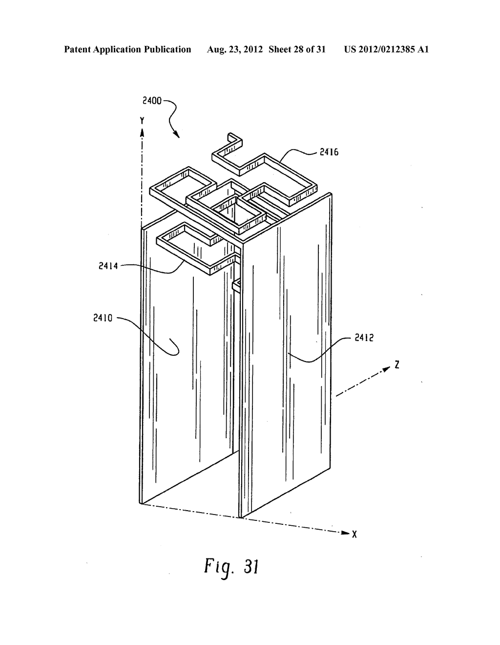 MINIATURE ANTENNA HAVING A VOLUMETRIC STRUCTURE - diagram, schematic, and image 29