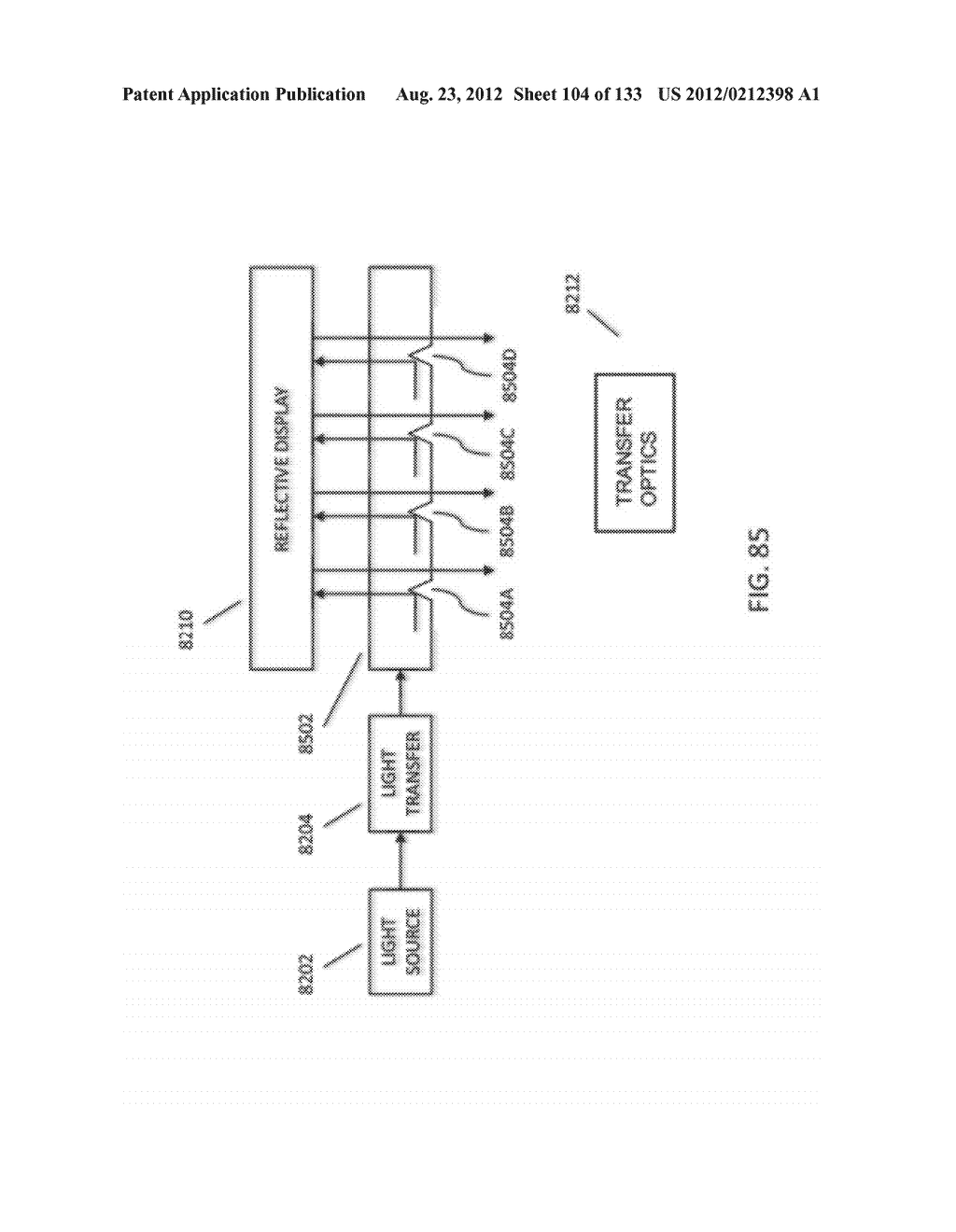 SEE-THROUGH NEAR-EYE DISPLAY GLASSES INCLUDING A PARTIALLY REFLECTIVE,     PARTIALLY TRANSMITTING OPTICAL ELEMENT - diagram, schematic, and image 105