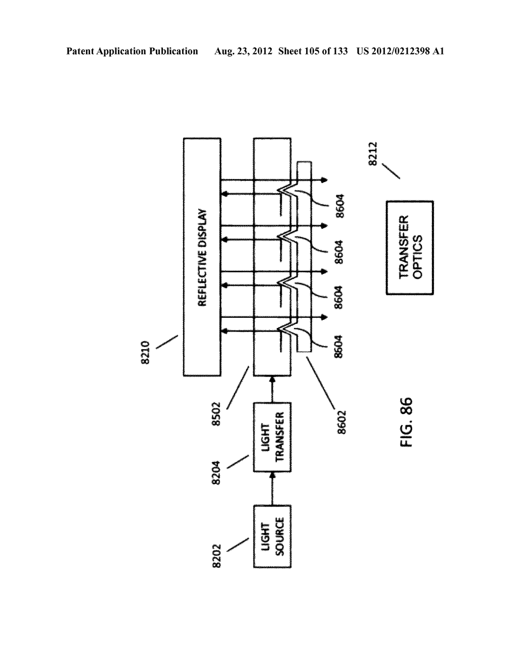 SEE-THROUGH NEAR-EYE DISPLAY GLASSES INCLUDING A PARTIALLY REFLECTIVE,     PARTIALLY TRANSMITTING OPTICAL ELEMENT - diagram, schematic, and image 106