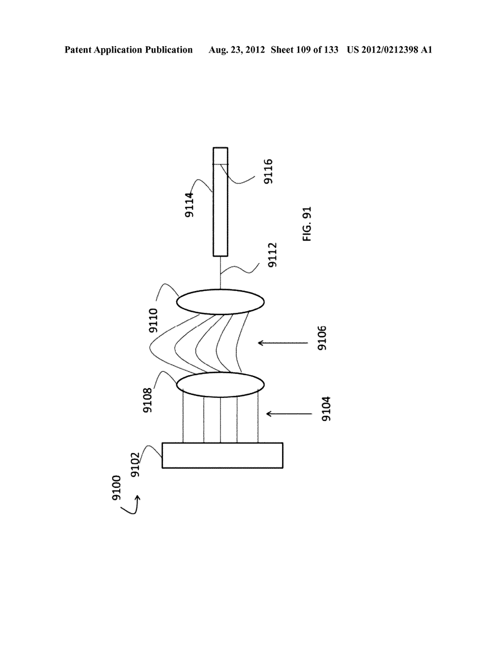 SEE-THROUGH NEAR-EYE DISPLAY GLASSES INCLUDING A PARTIALLY REFLECTIVE,     PARTIALLY TRANSMITTING OPTICAL ELEMENT - diagram, schematic, and image 110