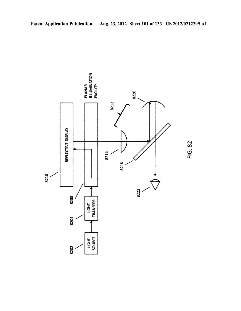 SEE-THROUGH NEAR-EYE DISPLAY GLASSES WHEREIN IMAGE LIGHT IS TRANSMITTED TO     AND REFLECTED FROM AN OPTICALLY FLAT FILM - diagram, schematic, and image 102