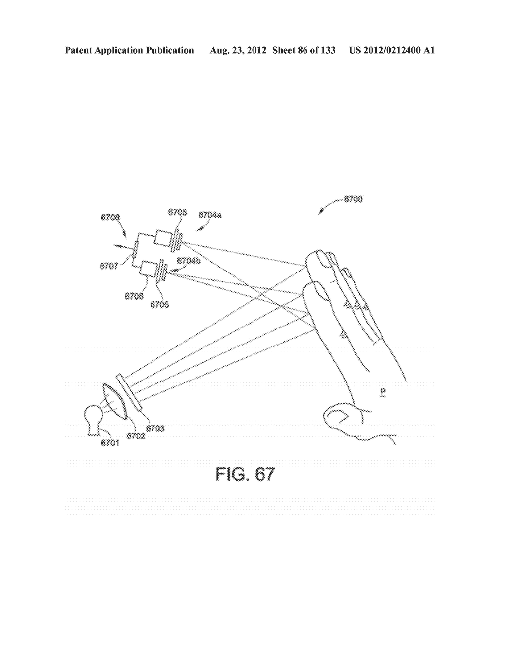 SEE-THROUGH NEAR-EYE DISPLAY GLASSES INCLUDING A CURVED POLARIZING FILM IN     THE IMAGE SOURCE, A PARTIALLY REFLECTIVE, PARTIALLY TRANSMITTING OPTICAL     ELEMENT AND AN OPTICALLY FLAT FILM - diagram, schematic, and image 87