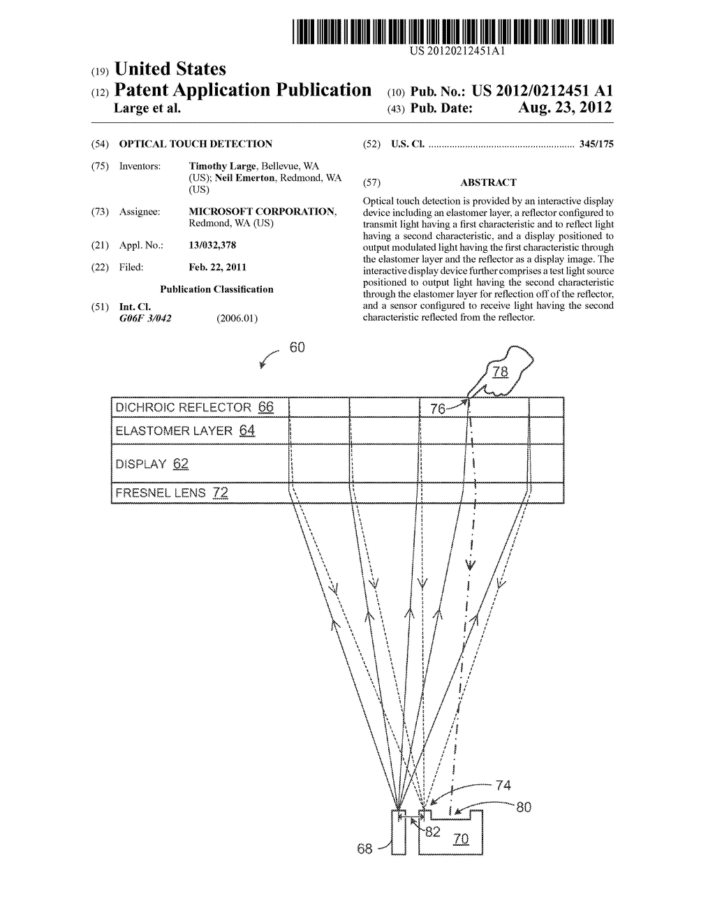 OPTICAL TOUCH DETECTION - diagram, schematic, and image 01