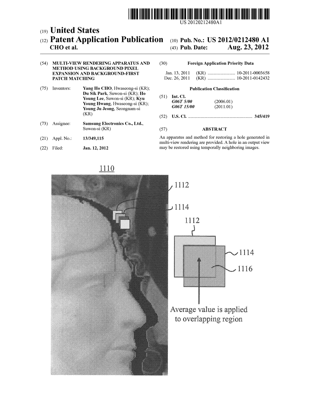MULTI-VIEW RENDERING APPARATUS AND METHOD USING BACKGROUND PIXEL EXPANSION     AND BACKGROUND-FIRST PATCH MATCHING - diagram, schematic, and image 01