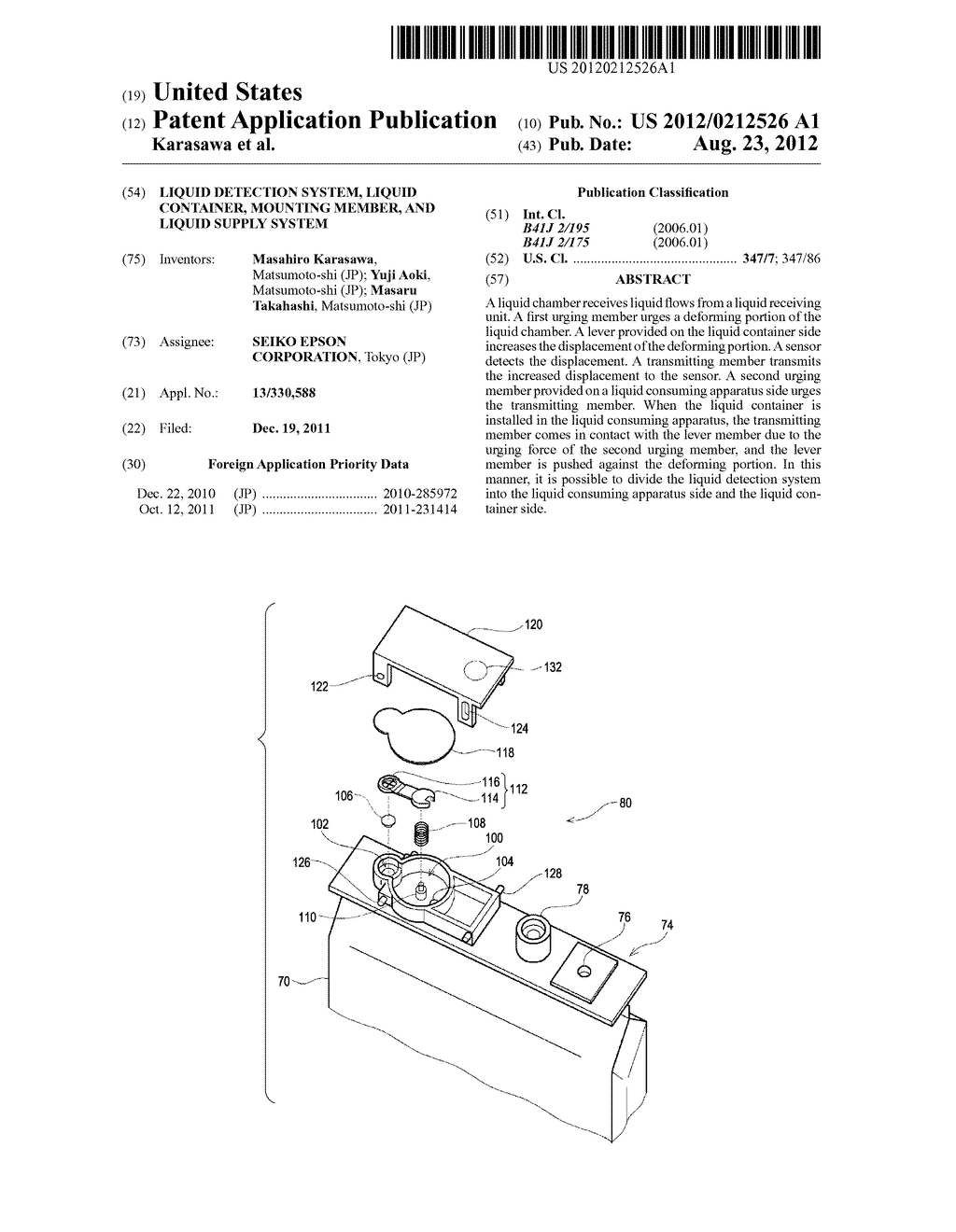 LIQUID DETECTION SYSTEM, LIQUID CONTAINER, MOUNTING MEMBER, AND LIQUID     SUPPLY SYSTEM - diagram, schematic, and image 01