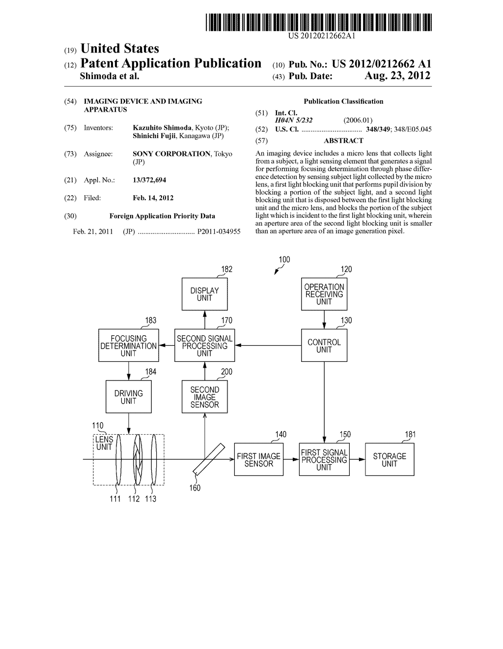 IMAGING DEVICE AND IMAGING APPARATUS - diagram, schematic, and image 01