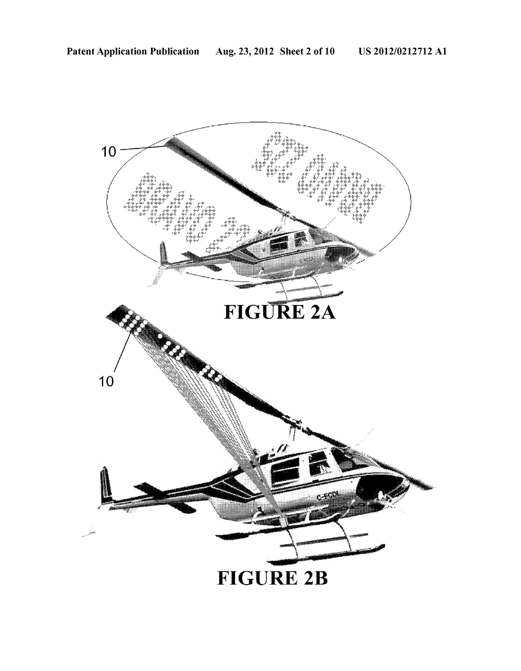 METHOD FOR DISPLAYING IMAGES AND/OR OTHER INFORMATION ON AIRCRAFT BLADES - diagram, schematic, and image 03