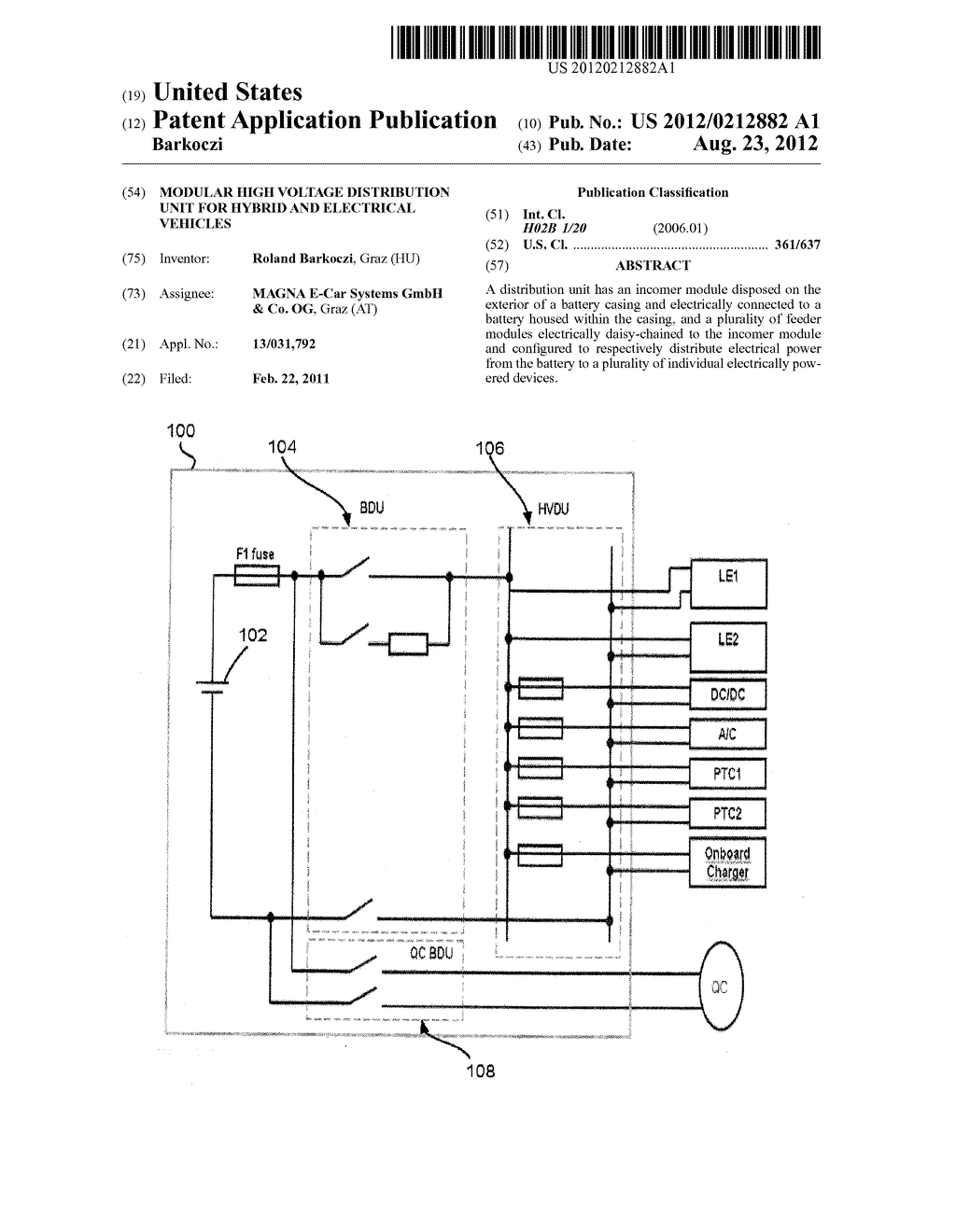 MODULAR HIGH VOLTAGE DISTRIBUTION UNIT FOR HYBRID AND ELECTRICAL VEHICLES - diagram, schematic, and image 01