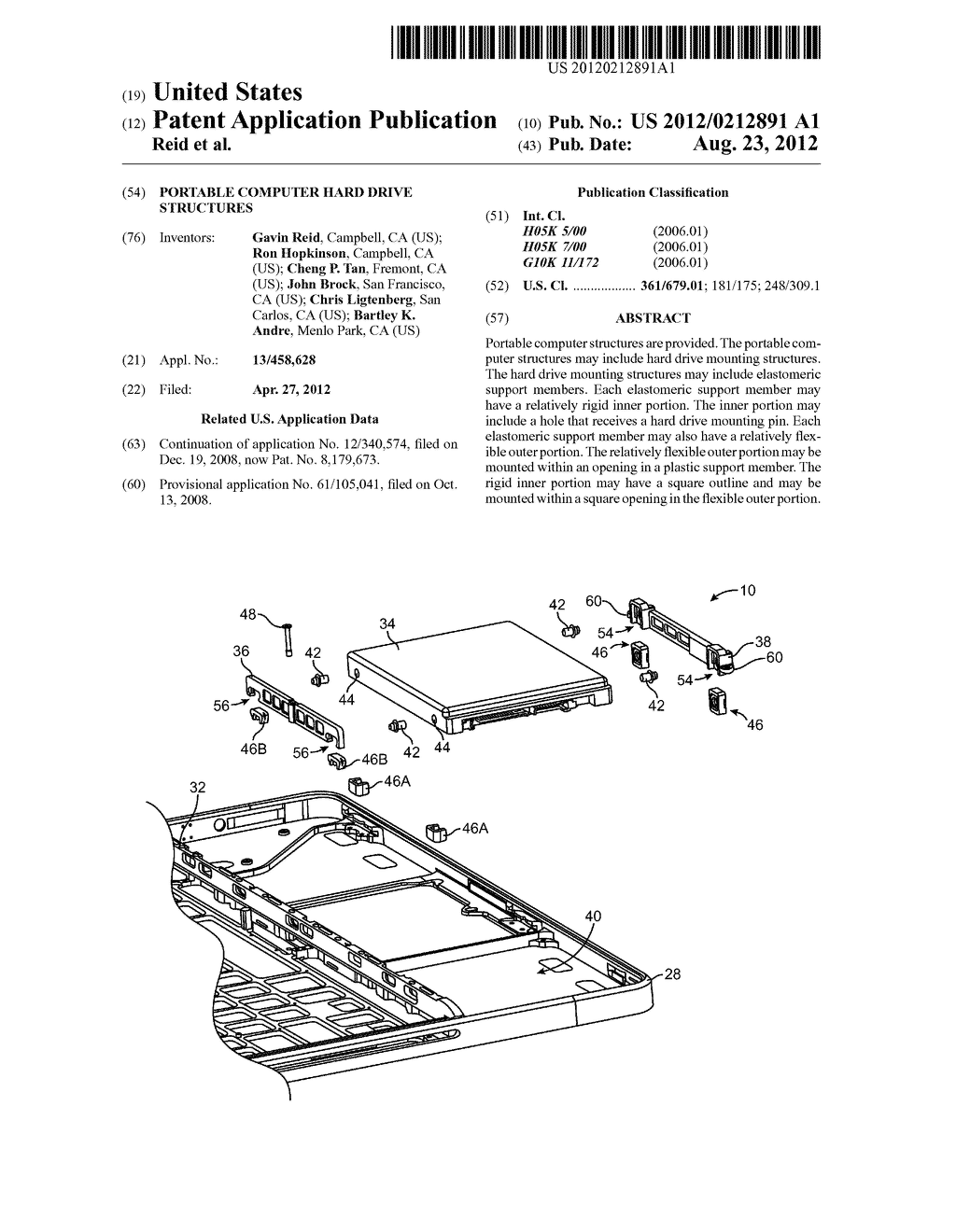 PORTABLE COMPUTER HARD DRIVE STRUCTURES - diagram, schematic, and image 01