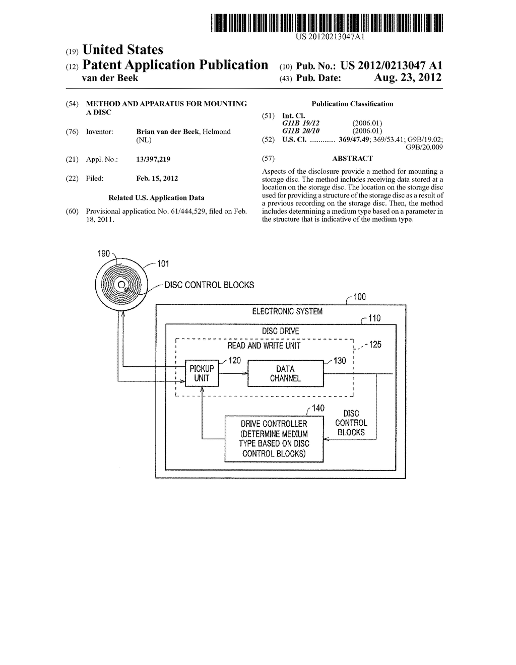 METHOD AND APPARATUS FOR MOUNTING A DISC - diagram, schematic, and image 01