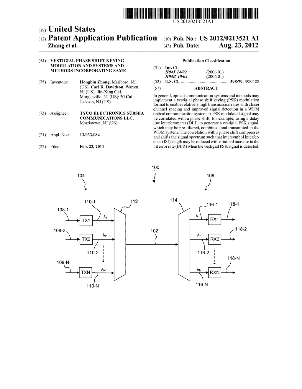 VESTIGIAL PHASE SHIFT KEYING MODULATION AND SYSTEMS AND METHODS     INCORPORATING SAME - diagram, schematic, and image 01