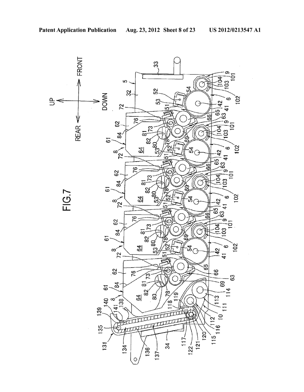 IMAGE-FORMING DEVICE HAVING PHOTOSENSITIVE DRUMS AND ENDLESS BELT - diagram, schematic, and image 09