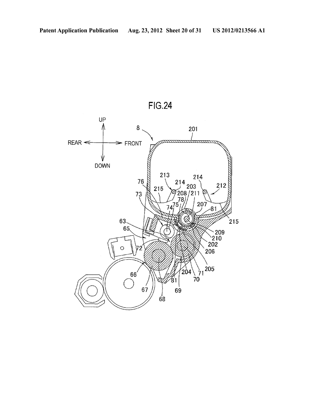 IMAGE-FORMING DEVICE HAVING WASTE DEVELOPER MATERIAL ACCOMMODATING PART     AND DEVELOPER MATERIAL UNIT HAVING THE SAME - diagram, schematic, and image 21