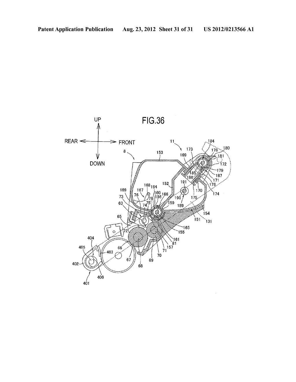 IMAGE-FORMING DEVICE HAVING WASTE DEVELOPER MATERIAL ACCOMMODATING PART     AND DEVELOPER MATERIAL UNIT HAVING THE SAME - diagram, schematic, and image 32