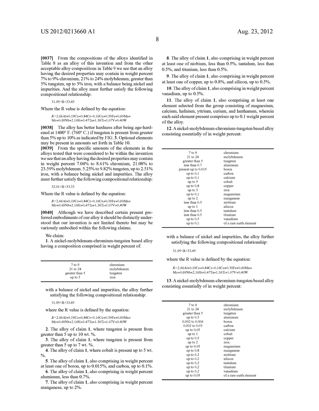 High Temperature Low Thermal Expansion Ni-Mo-Cr Alloy - diagram, schematic, and image 12