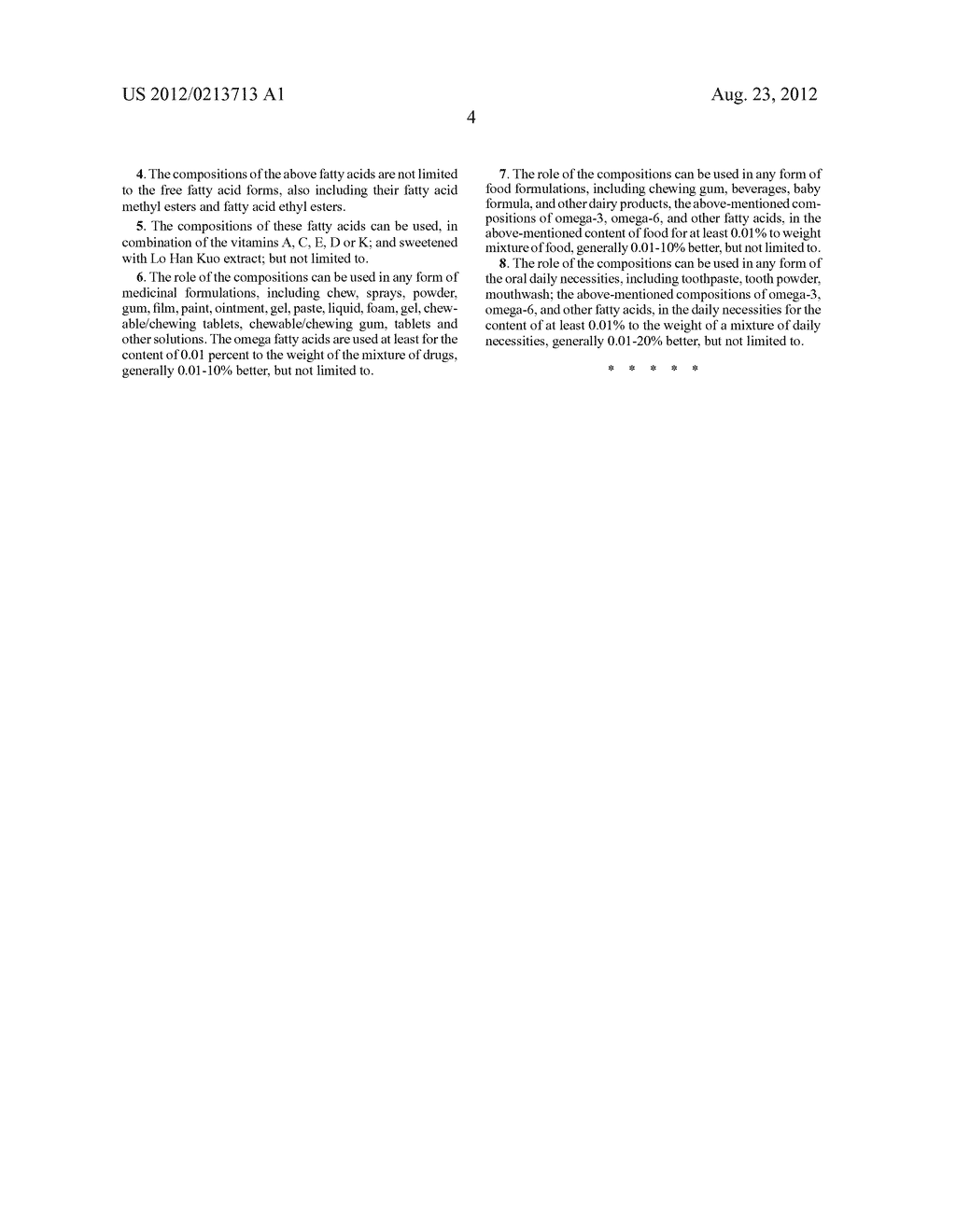 Compositions of omega fatty acids for the prevention and treatment of     dental caries resulting from oral infections - diagram, schematic, and image 05