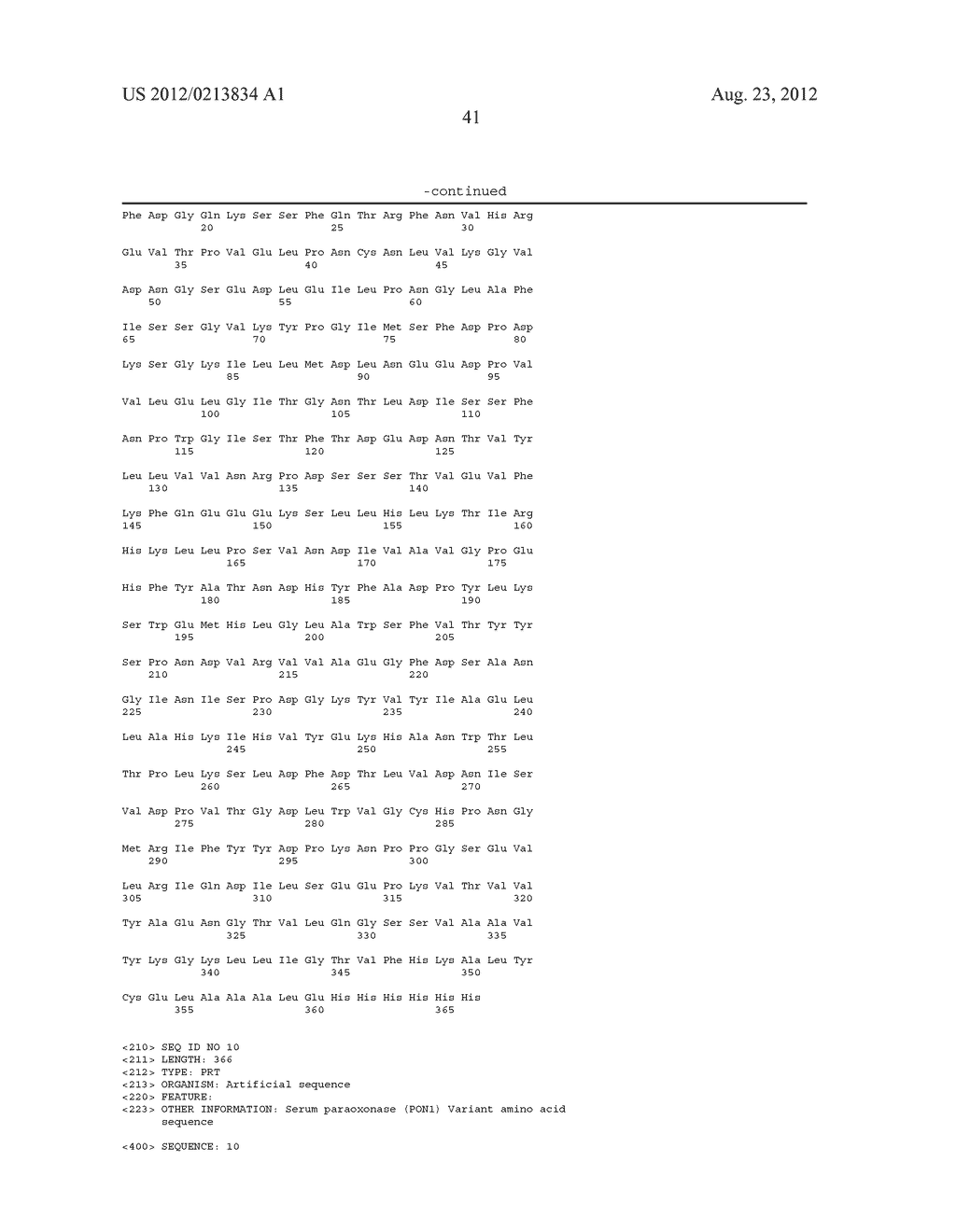 ISOLATED PON1 POLYPEPTIDES, POLYNUCLEOTIDES ENCODING SAME AND USES THEREOF     IN TREATING OR PREVENTING ORGANOPHOSPHATE EXPOSURE ASSOCIATED DAMAGE - diagram, schematic, and image 69