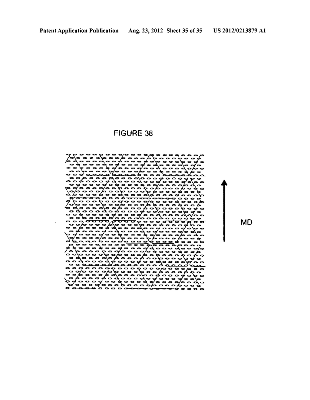 EMBOSSING SYSTEM AND PRODUCT MADE THEREBY WITH BOTH PERFORATE BOSSES IN     THE CROSS MACHINE DIRECTION AND A MACRO PATTERN - diagram, schematic, and image 36