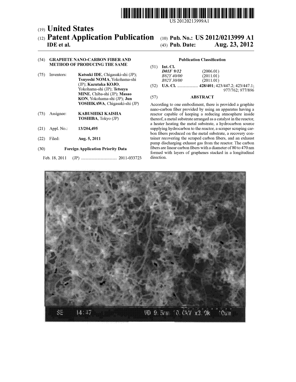 GRAPHITE NANO-CARBON FIBER AND METHOD OF PRODUCING THE SAME - diagram, schematic, and image 01