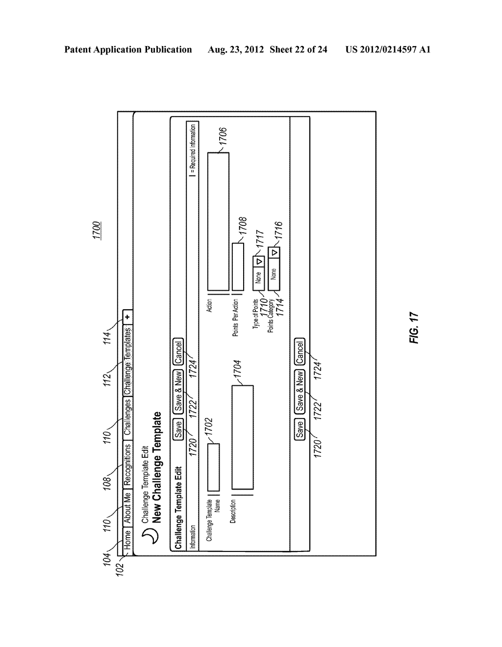 Methods And Systems For Providing A Challenge User Interface For An     Enterprise Social Network - diagram, schematic, and image 23