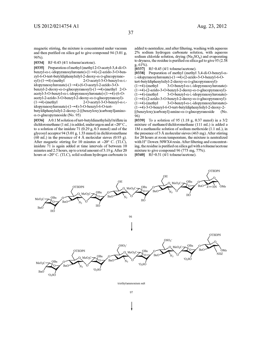 FGF RECEPTOR-ACTIVATING N-ACYL OCTASACCHARIDES, PREPARATION THEREOF, AND     THERAPEUTIC USE THEREOF - diagram, schematic, and image 38