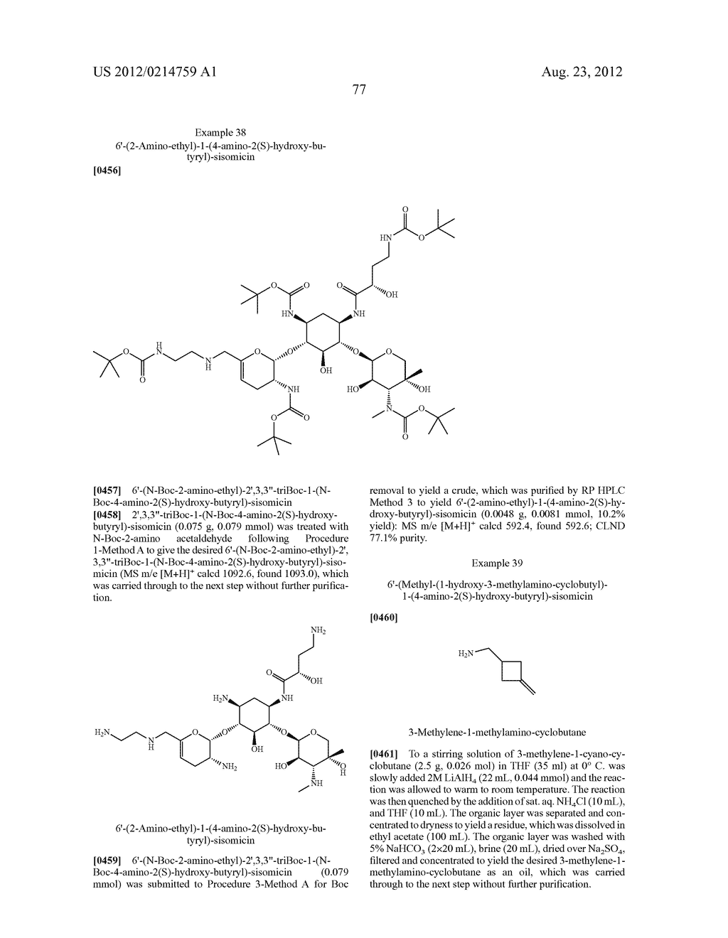 TREATMENT OF KLEBSIELLA PNEUMONIAE INFECTIONS WITH ANTIBACTERIAL     AMINOGLYCOSIDE COMPOUNDS - diagram, schematic, and image 80