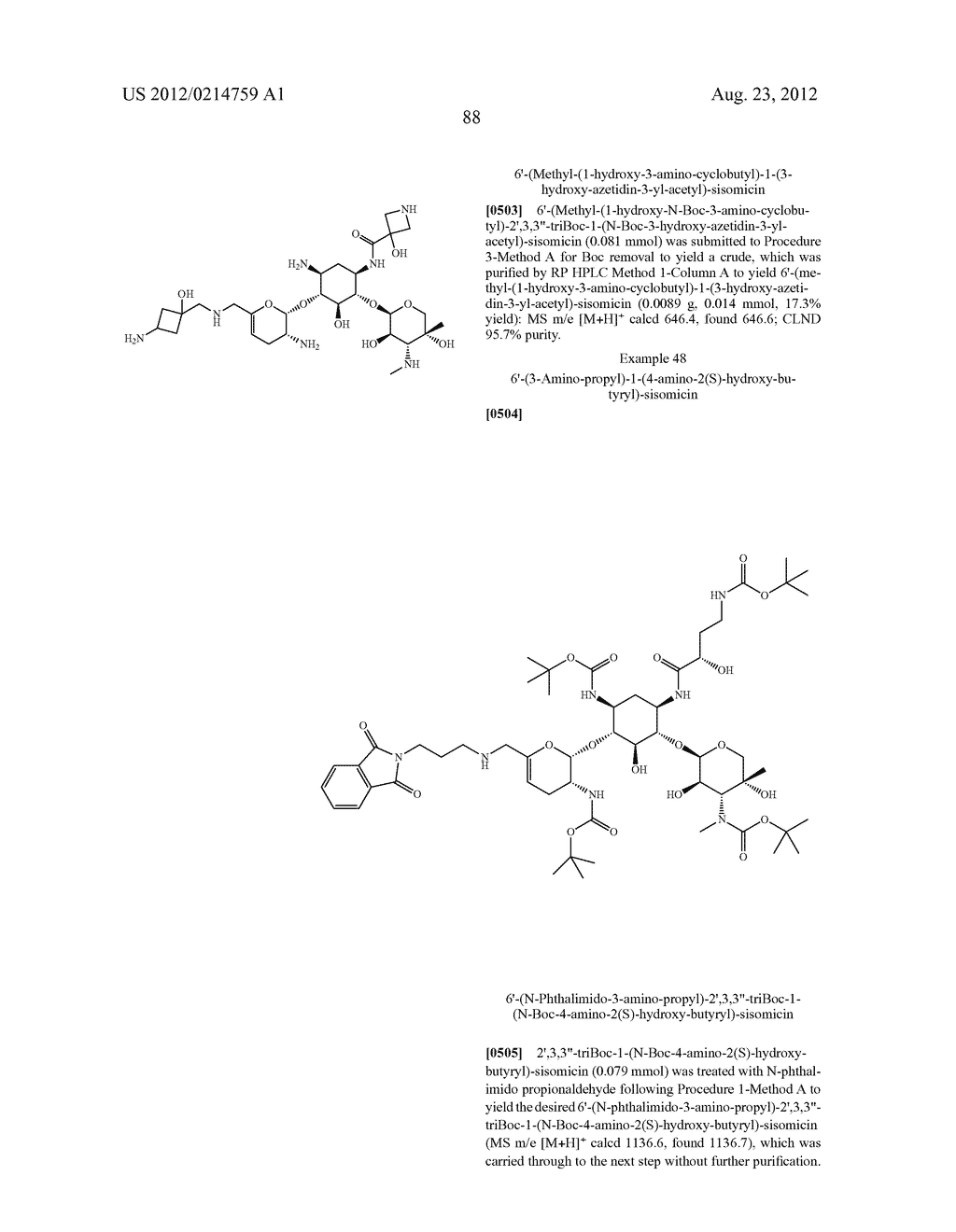 TREATMENT OF KLEBSIELLA PNEUMONIAE INFECTIONS WITH ANTIBACTERIAL     AMINOGLYCOSIDE COMPOUNDS - diagram, schematic, and image 91