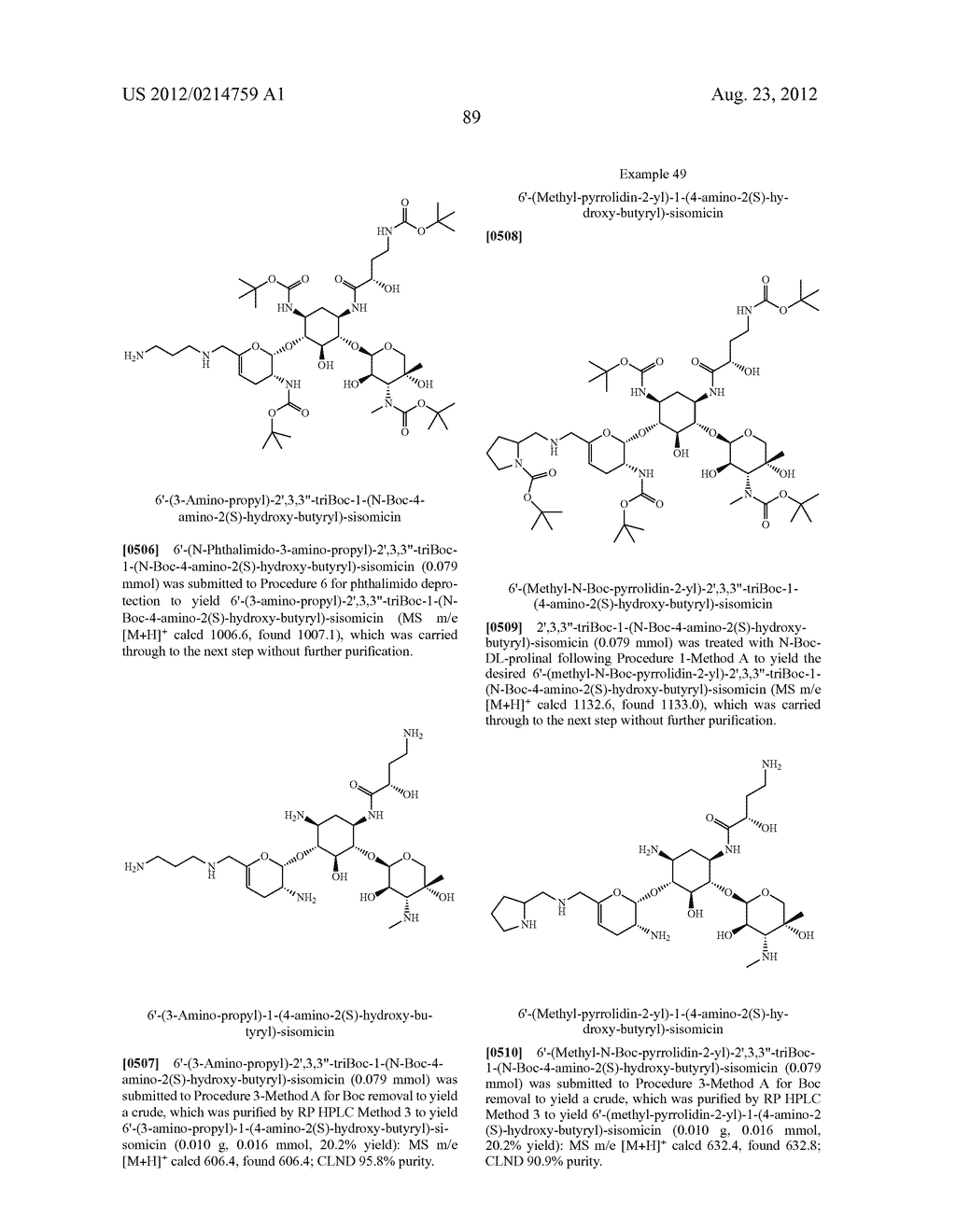 TREATMENT OF KLEBSIELLA PNEUMONIAE INFECTIONS WITH ANTIBACTERIAL     AMINOGLYCOSIDE COMPOUNDS - diagram, schematic, and image 92