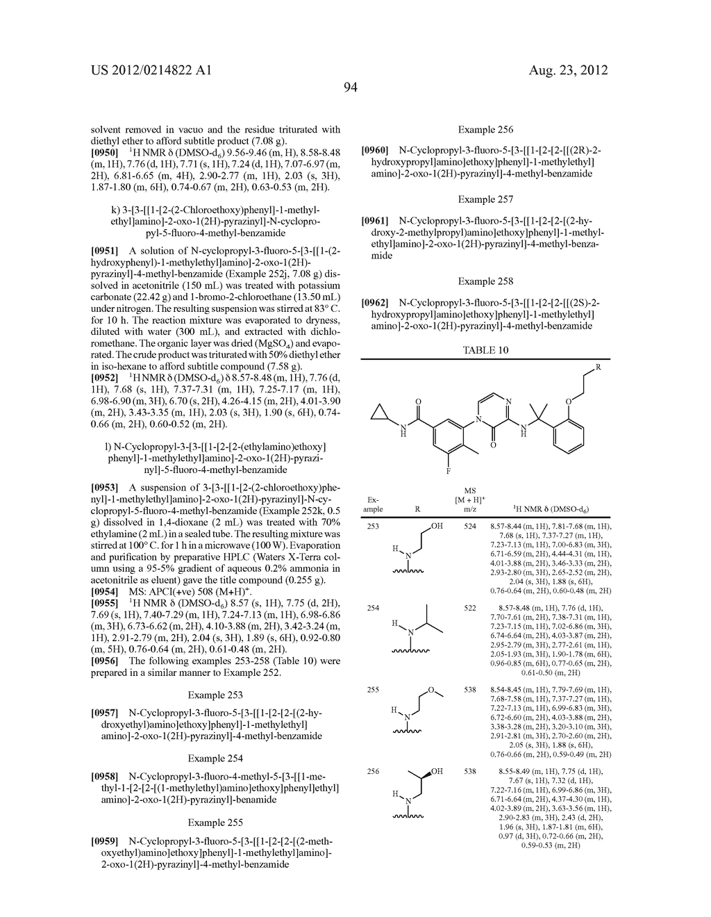 N-CYCLOPROPYL-3-FLUORO-5-[3-[[1-[2-[2-  [(2-HYDROXETHYL)AMINO]     ETHOXY]PHENYL] CYCLOPROPYL] AMINO]-2-OXO- 1     (2H)-PYRAZINYL]-4-METHYL-BENZAMIDE, OR PHARMACEUTICALLY ACCEPTABLE SALTS     THEREOF AND THEIR USES - diagram, schematic, and image 101