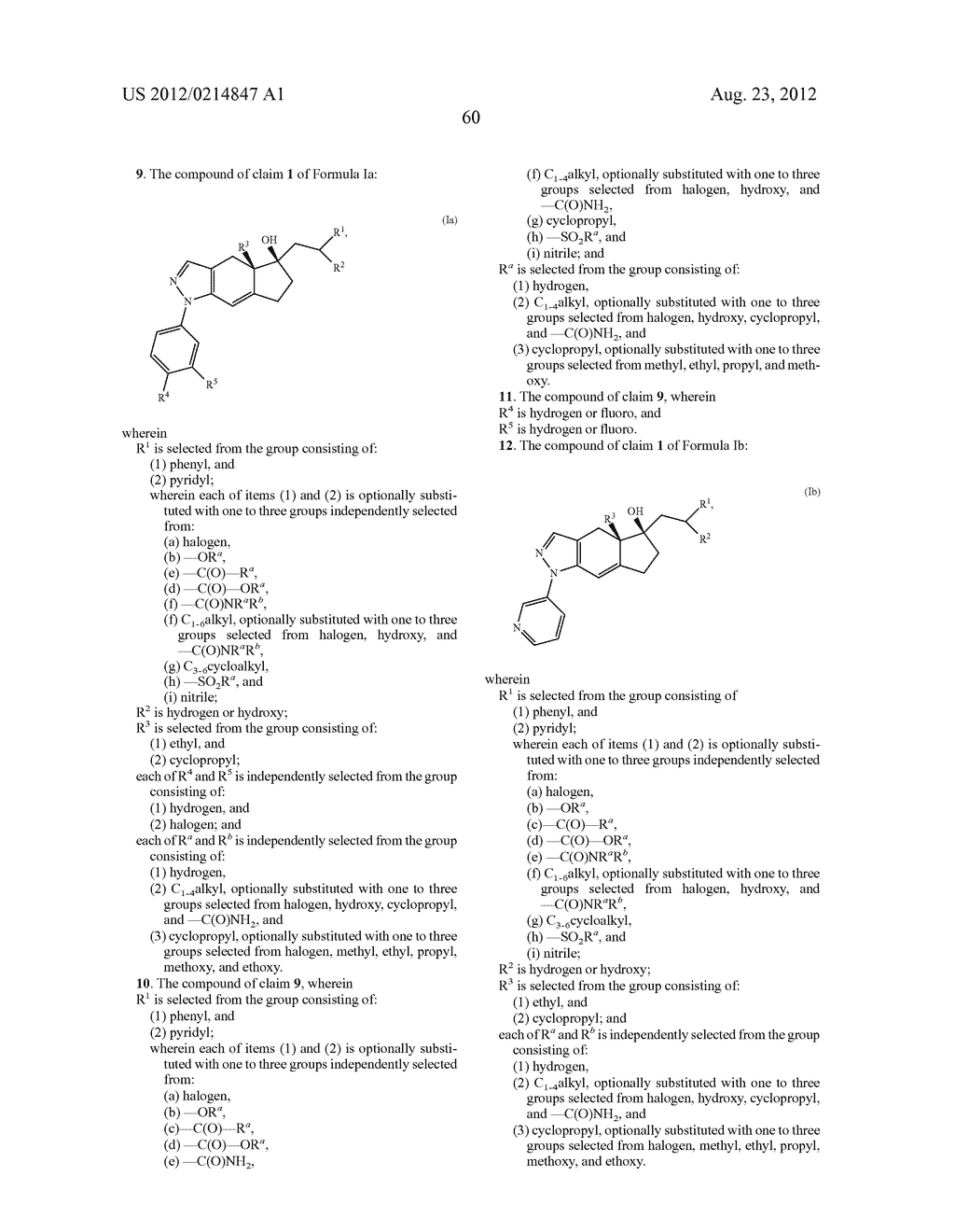 2-[1-PHENYL-5-HYDROXY-4a-SUBSTITUTED-HEXAHYDROCYCLOPENTA[F]INDAZOL-5-YL]ET-    HYL PHENYL DERIVATIVES AS GLUCOCORTICOID RECEPTOR LIGANDS - diagram, schematic, and image 61