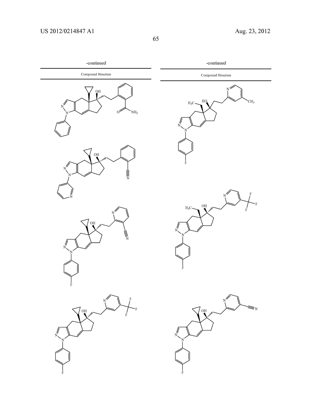 2-[1-PHENYL-5-HYDROXY-4a-SUBSTITUTED-HEXAHYDROCYCLOPENTA[F]INDAZOL-5-YL]ET-    HYL PHENYL DERIVATIVES AS GLUCOCORTICOID RECEPTOR LIGANDS - diagram, schematic, and image 66