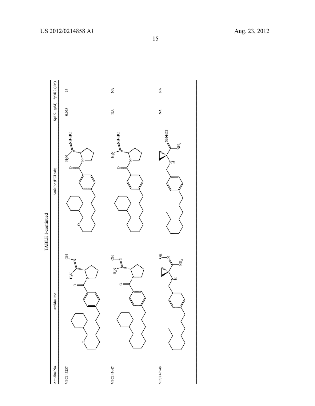 IMIDAMIDE SPHINGOSINE KINASE INHIBITORS - diagram, schematic, and image 49