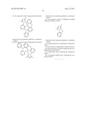 FOUR COORDINATED PLATINUM AND PALLADIUM COMPLEXES WITH GEOMETRICALLY     DISTORTED CHARGE TRANSFER STATE AND THEIR APPLICATIONS IN LIGHT EMITTING     DEVICES diagram and image