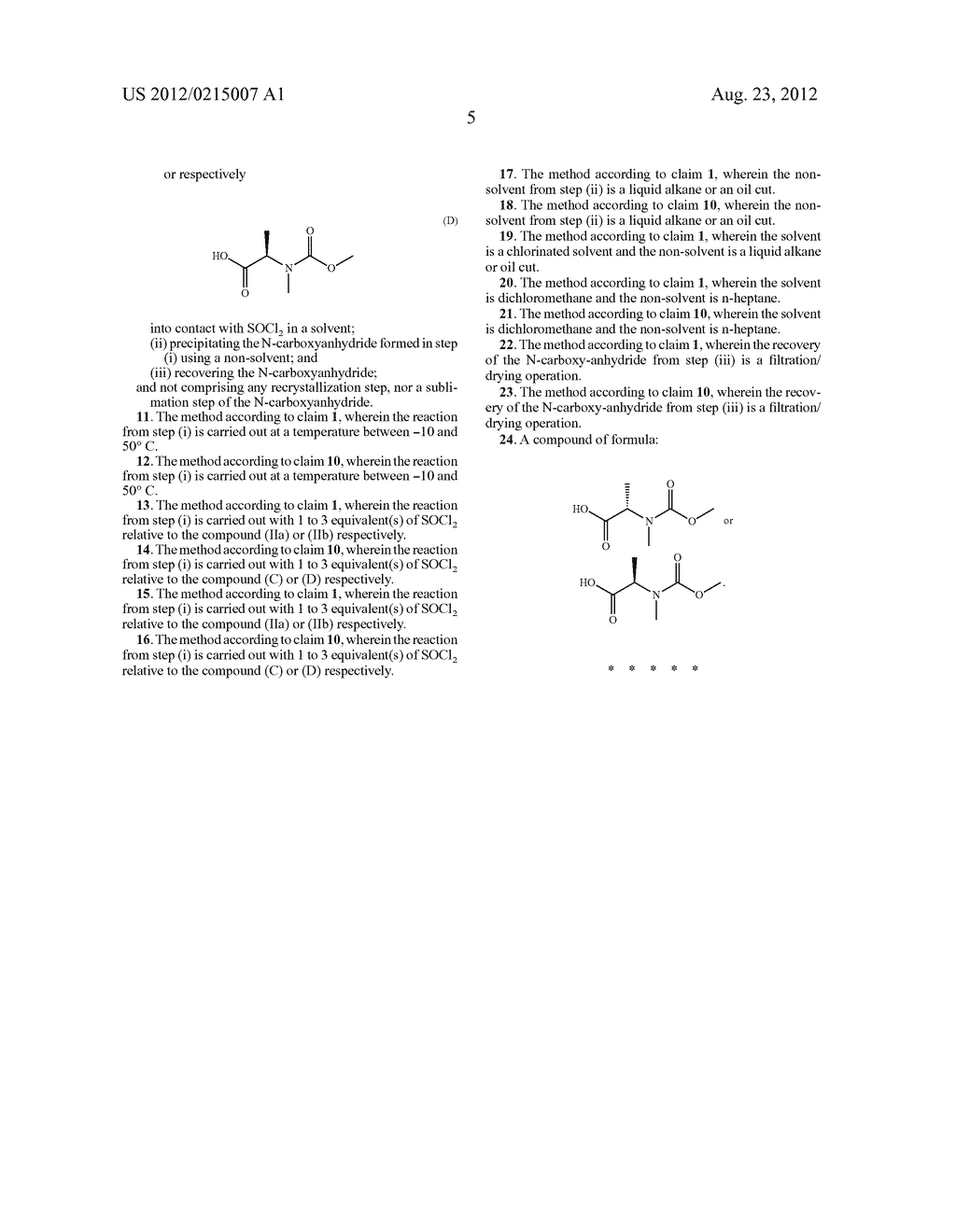 METHOD FOR PREPARING ENANTIOMERICALLY ENRICHED N-CARBOXYANHYDRIDE - diagram, schematic, and image 06