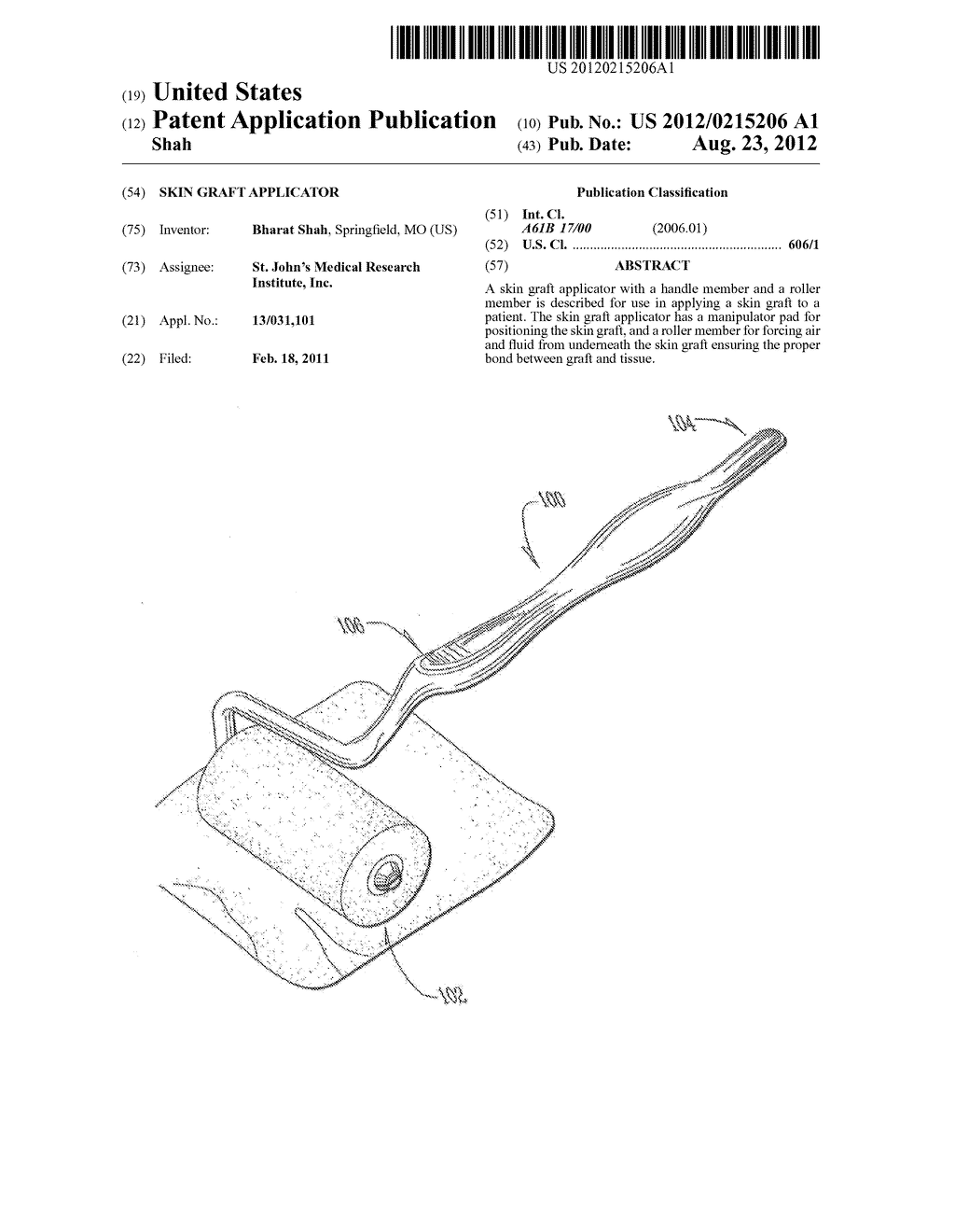 Skin Graft Applicator - diagram, schematic, and image 01